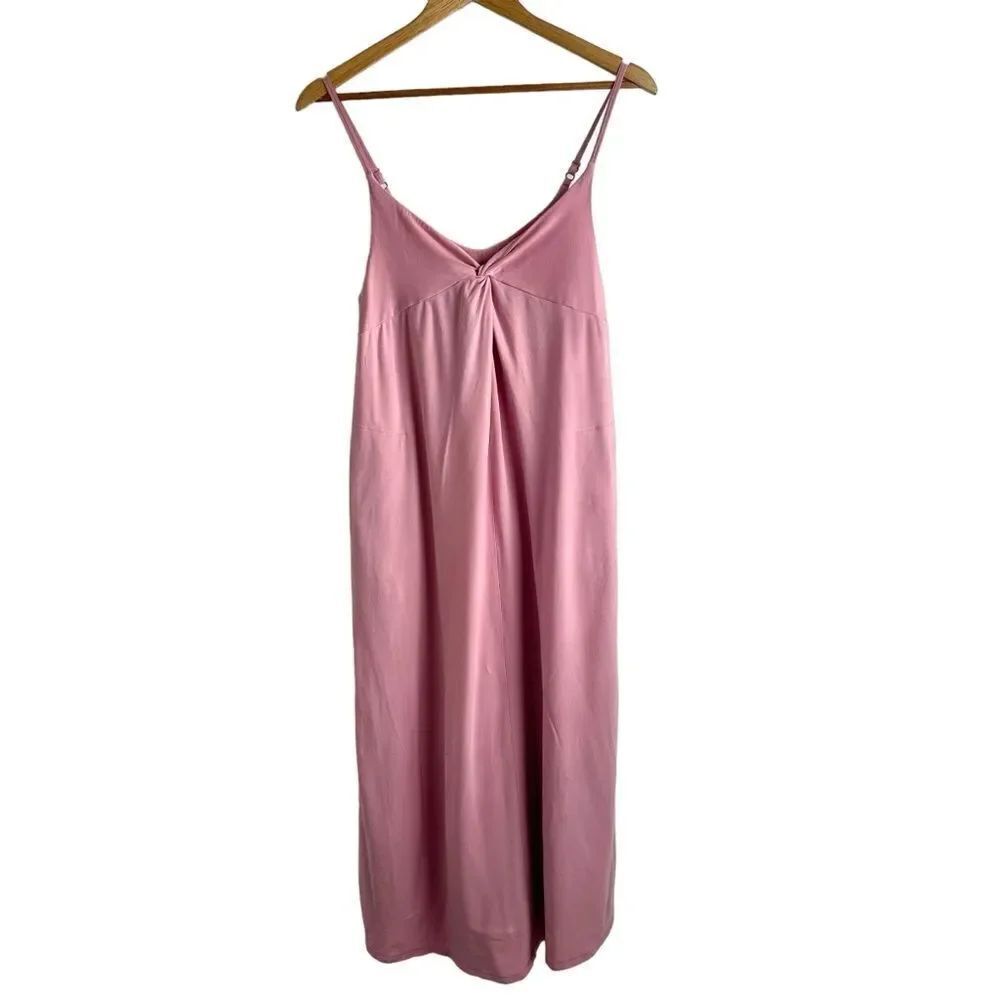 Kit And Ace Light Pink Jersey SpaghettiāStrap Midi Sun Dress Size XS